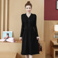 Autumn Winter Warm Long-sleeved Sweater Women's Mid-length Slim Bottoming Shirt Knitted Dress Women