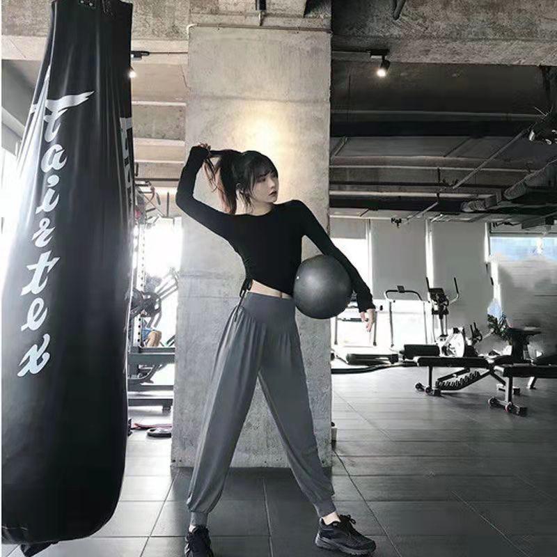 Sports Pants Women's Loose Trousers Leggings Running Fitness Pants Black Quick-drying High-waist Casual Yoga Dance Pants Jogging Trousers