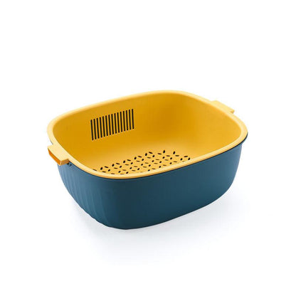 Drain Basket Plastic Kitchenware Daquan Multifunctional Fruit and Vegetable Washing Basket Two-piece Set