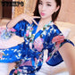 Women Sexy Silk Satin Knee Length Robe Bathrobe Peacock Floral Print Kimono Pajamas Cardigan