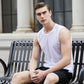 Mesh Vest Men's Sports Breathable Hollow Quick-drying Ice Silk Summer Sleeveless T-shirt Wide Shoulder Thin Section