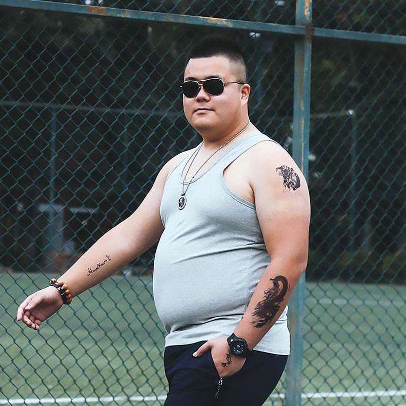 Large Size Sports Vest Male Fat Running Large Size Elastic Loose Vest