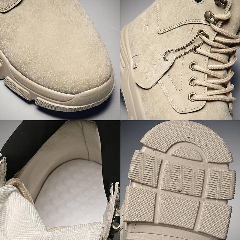 Man Martins Boots Men Casual Lace-up Soft Leather Chelsea Tooling Boots Big Size Casual Martins Boot