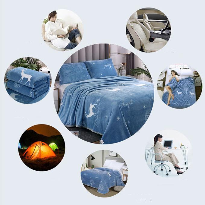 Coral Fleece Blanket Sheet Short Fleece Blanket Double-sided Fleece Single-piece Bedding Winter Fluffy Double-Fleece Flannel Warm Sheet