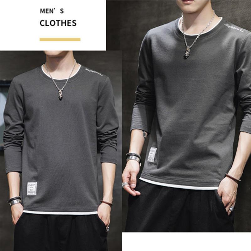 Men's Long-sleeved T-shirt Sports Trend Top Clothes Student T-shirt Bottoming Shirt Sweater Men's Clothing