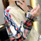 Fake Two-piece Sweater Women Loose Outside Wear Autumn and Winter Lazy Style Shirt Stitching Knitted Top Students