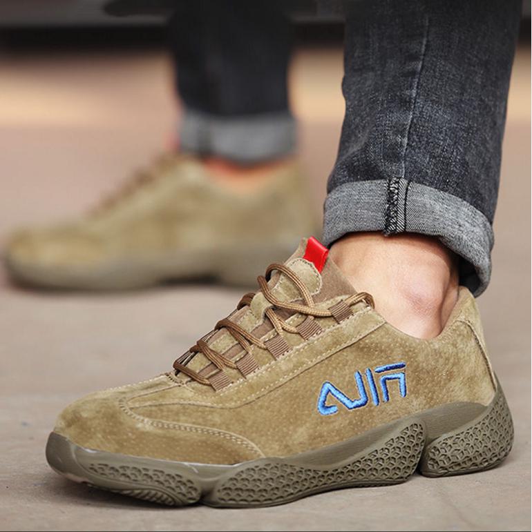 Labor Insurance Shoes 2020 Men Steel Head Anti-smash Stab-resistant Anti-slip Electric Welder Beef Tendon Jelly Bottom Work Shoes