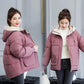 Down Jacket Women's Short Winter Korean Fashion Solid Color Bread Coat Jacket Loose and Thick All-match Cold and Warm Cotton Jacket