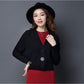 Autumn and Winter V-neck Loose Sweater Bat Shirt Short Knit Top Fashion Casual Women's Jacket