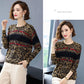 Vintage  Leopard Sweater Female Ethnic Style Print High-end Cashmere Sweater Fashion Pullover Woolen Sweater Outwear