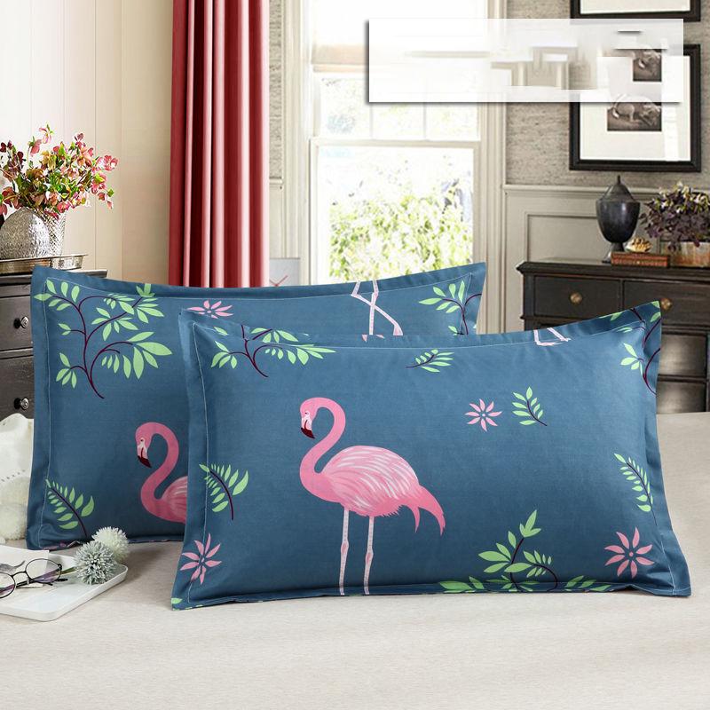 Two Pieces of Genuine Household Low Pillows with Zipper Removable and Washable Pillow Core One Adult Student Single Pillow Set, Free Pillowcase