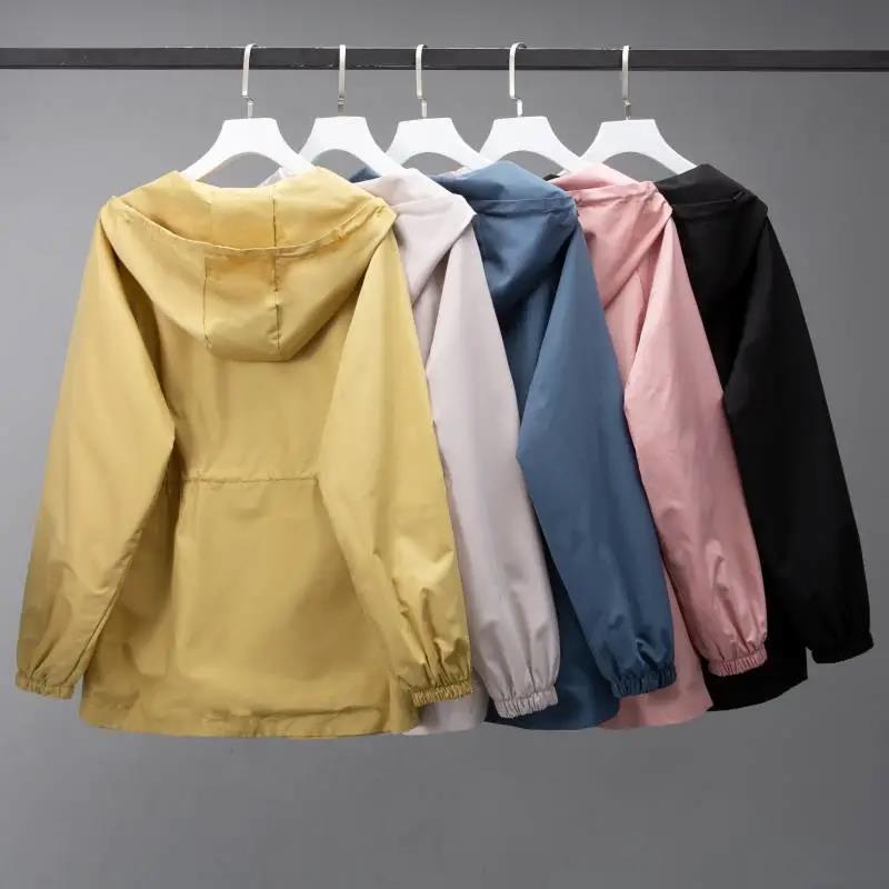 Vintage Stylish Pockets Oversized Plaid Jacket Coat Women Fashion Hooded Long Sleeve Loose Outerwear Chic Tops