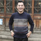Men's Middle-aged and Elderly Sweater Dad Bottoming Shirt Crew Neck Pullover Autumn and Winter Knitted Sweater Loose Warm Grandpa Shirt