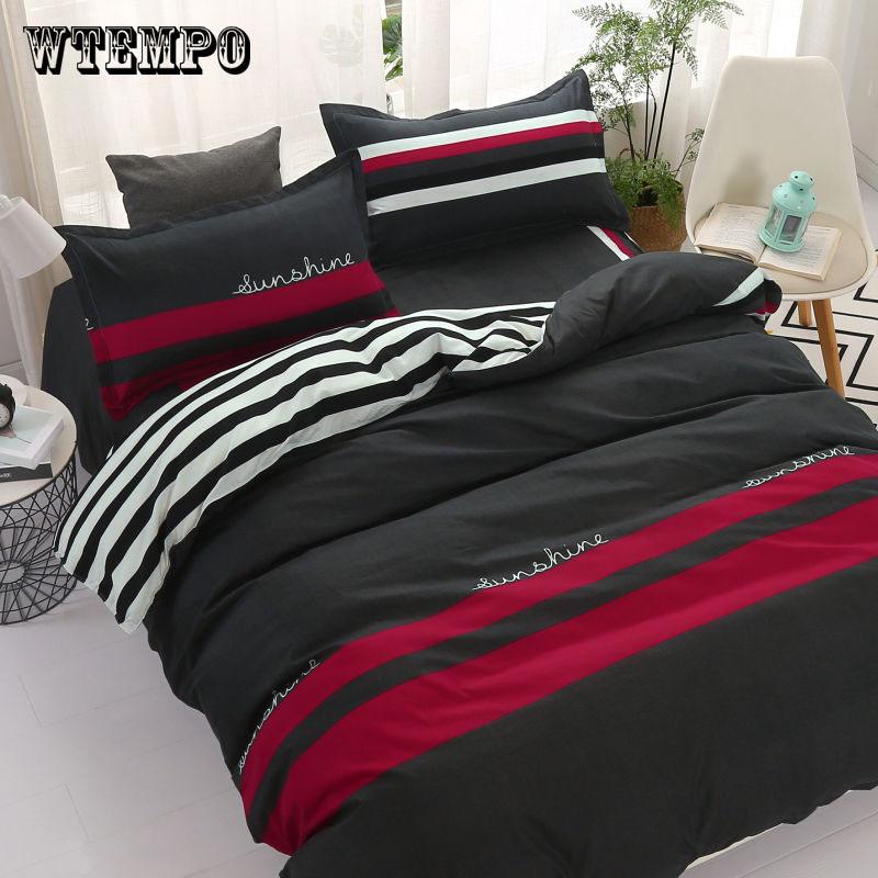 WTEMPO Brand Bedding Sets Bed Linen Duvet Cover Flat Sheet Bedding Set Winter King  Queen Bed Set