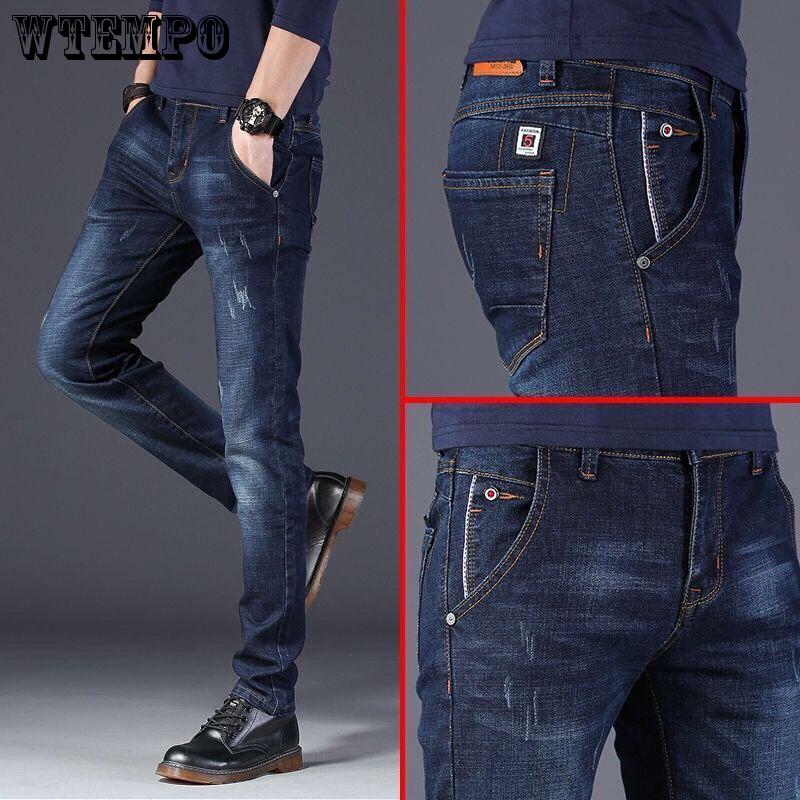 Men's  Jeans  Fashion Skinny Slim Painting Zipper Jeans