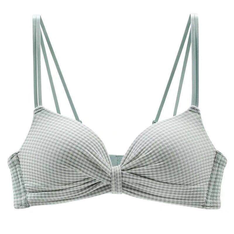 Bra Women's Cute Sexy Small Breasts Gathered Without Steel Ring Beautiful Back Underwear Light and Breathable Fabric Comfortable