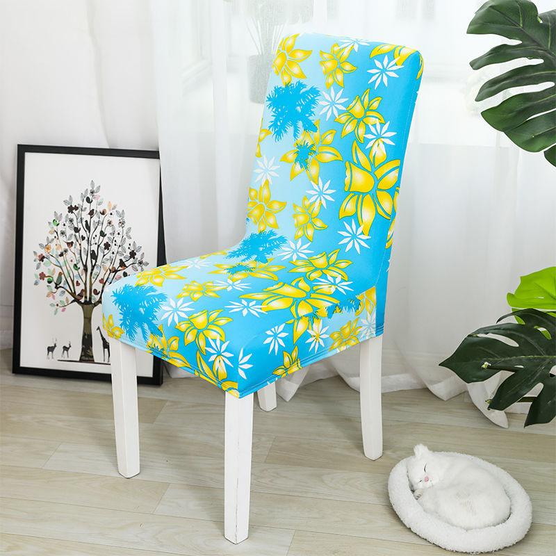 2/4/6pcs Printed Elastic Stretch Chair Cover Spandex Dinning Room Kitchen Chair Slipcovers Protector Case for Wedding Banquet Party