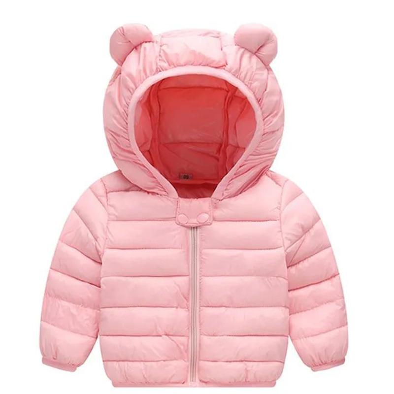 Middle and Small Children's Padded Jacket Short Newborn Infant Padded Jackets Lightweight Down Padded Jacket Plus Velvet Thick Warm Coat