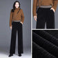 Women's Wide Leg Pants Autumn and Winter High Waist Drape Loose and Thin Plus Velvet Thick Straight-leg Trousers