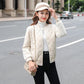 Winter Jacket Ladies Student Baseball Down Padded Jacket Short Lightweight Gold Velvet Small Padded Jacket Tide