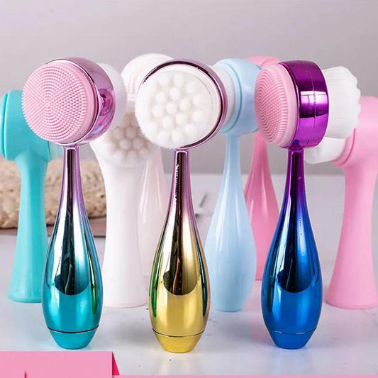 Cleansing Artifact To Remove Blackheads Shrink Pores and Exfoliate Deep Cleansing of The Face Silicone Facial Cleansing Brush Soft Bristles