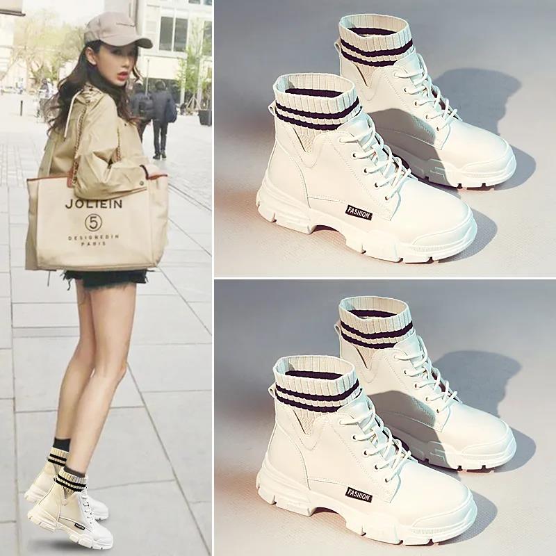 Autumn Female Martin Boots Shoes Korean Style All-match British Style Short Boots
