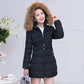 Down Jacket Winter Korean Fashion Big Fur Collar Mid-length Hooded Thick Warm Large Size Jacket Suitable for Women