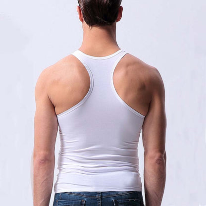 Men's Seamless Sports Bottoming Inner Wear Racer Vest Summer Thin Outer Wear Trend Sleeveless T-shirt