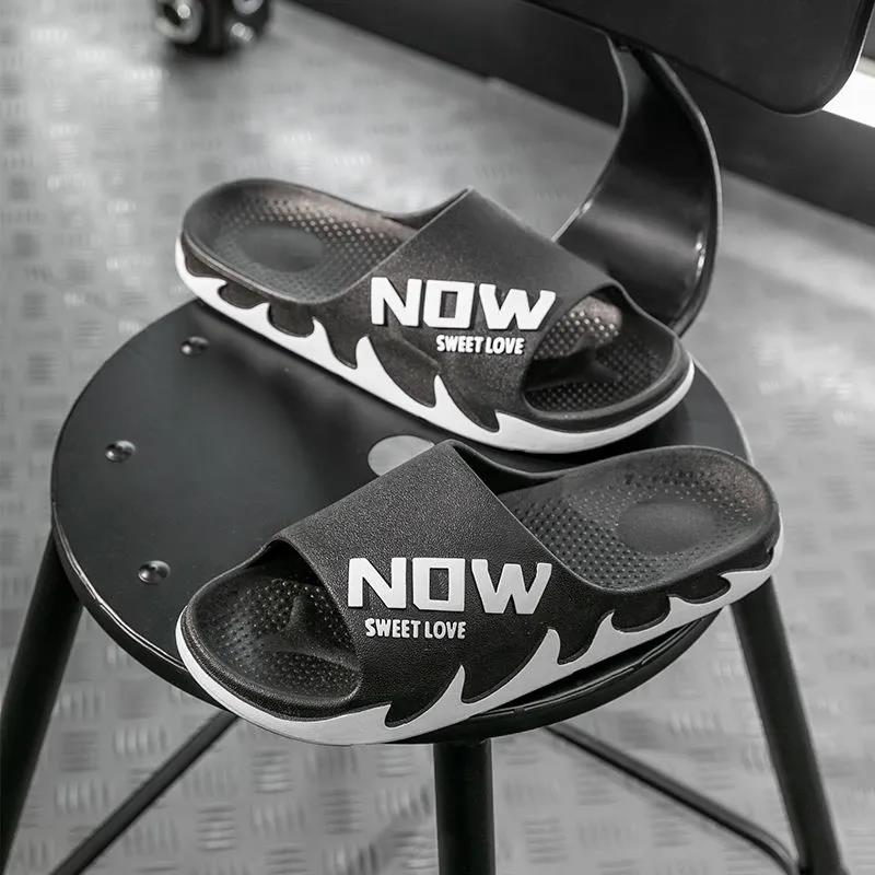 Men's Slippers Outside Wear Bathroom Non-slip Thick Bottom Wear-resistant Slippers Summer