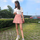 Plaid Skirt Women Thin Sexy Anti-light-out Pleated Skirt Students High Waist Cute A-line Skirt