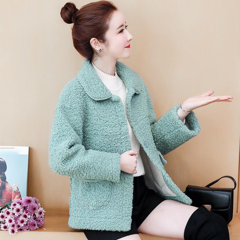 Plush Thick Lamb Wool Jacket Women Autumn and Winter Imitation Fur One Loose Warm Jacket Ladies Casual Warm Jacket Soft and Comfortable