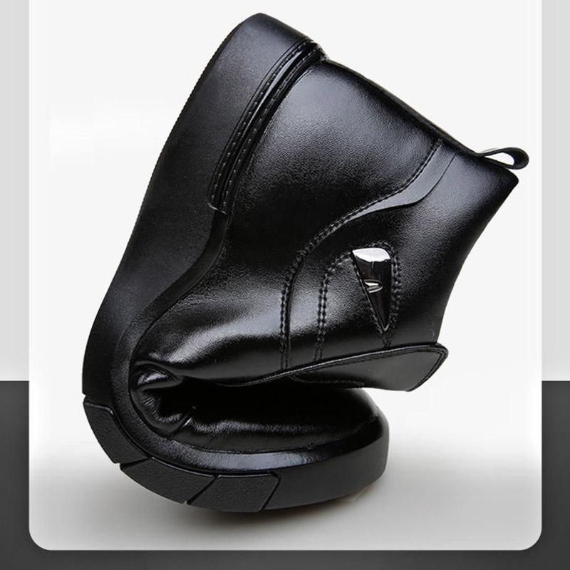 Genuine Leather Cowhide Cotton Shoes Men's Winter Men's Shoes Plus Velvet Thick Wool Warm Cotton Shoes