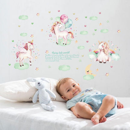 Unicorn Bedside corner restaurant wardrobe kindergarten layout and other decorative wall stickers