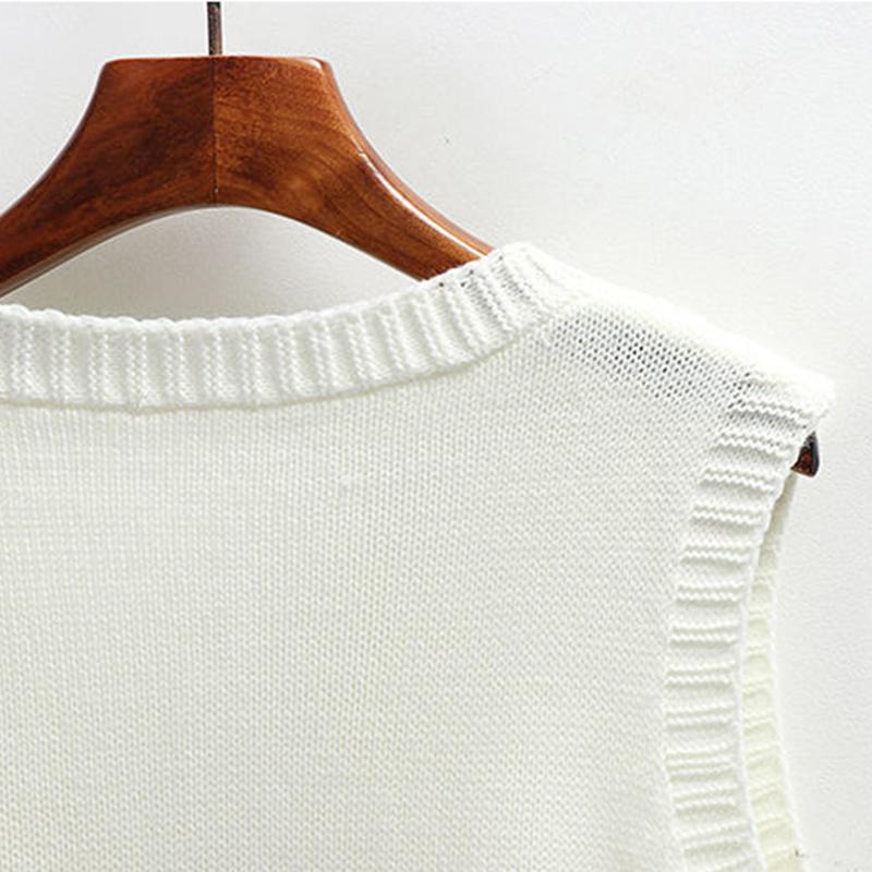 Twist Knitted Vest Women's V-neck Cardigan Spring and Autumn Korean Loose Thick Wool Vest Sleeveless Sweater Jacket