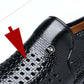Leather Men Shoes Summer Hollow Breathable Oxfords Man Casual Shoes Slip on Formal Dress Shoes for Man