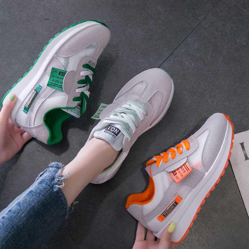 Plus Size 35-40 Summer Ins Women Mesh Animal Sneakers Students Breathable Running Basketball Shoes Shockproof Non-slip Shoes