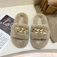Women Winter Slippers Furry Fashion Luxury Designer 2021 New Indoor Casual Fur Cotton Slide Shoes Ladies Platform Slipper Plus Size 41