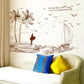 Island Style Hand Painted Self Adhesive Wall Sticker Removable Sticker PVC