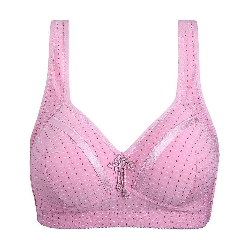 Large Size No Steel Ring Thin Bras Gathering Tank Top Sexy Fashion Printing Pattern Breathable Styling Bra