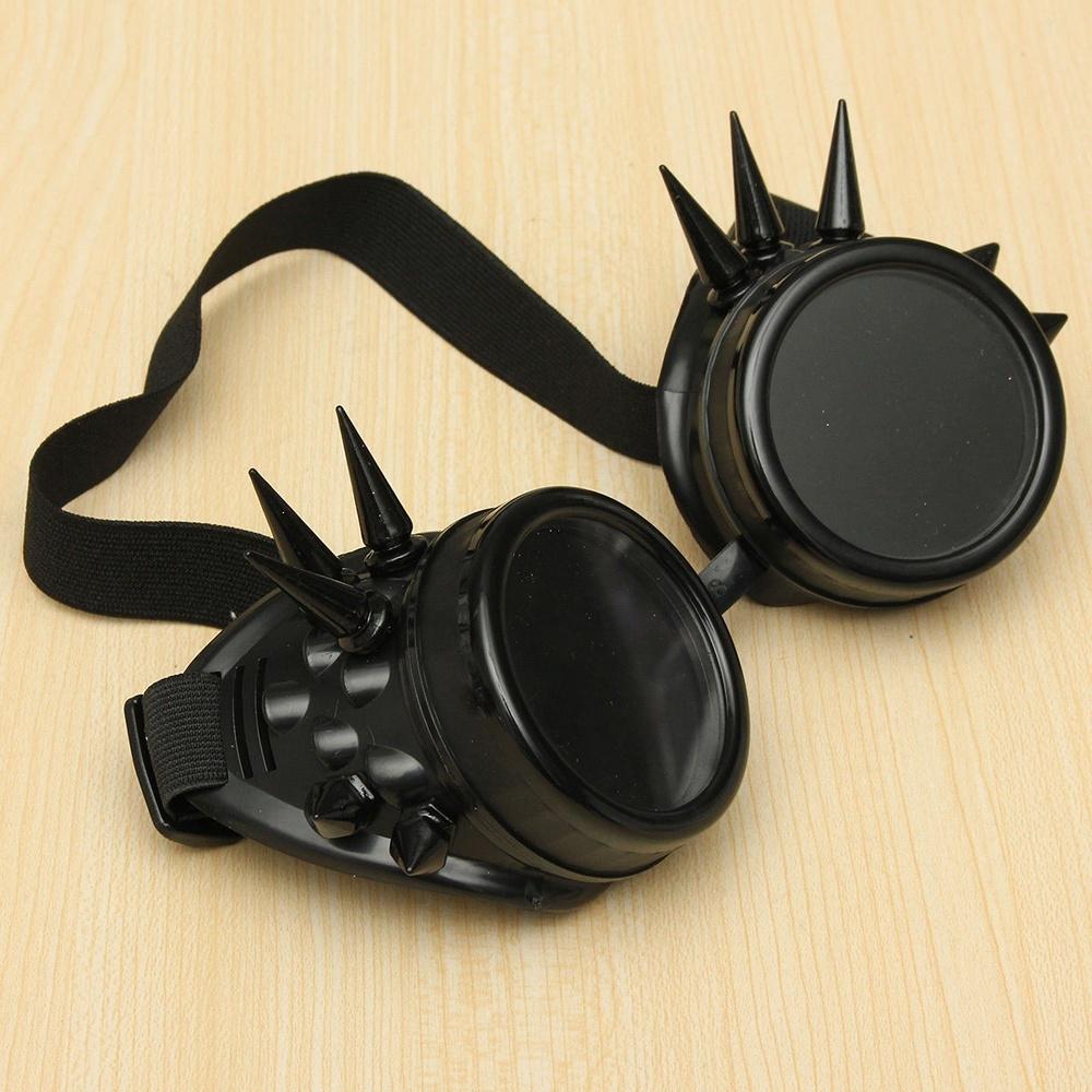 WTEMPO Welding Cyber Goggles Goth Steampunk Cosplay Goth Antique Victorian With Spikes