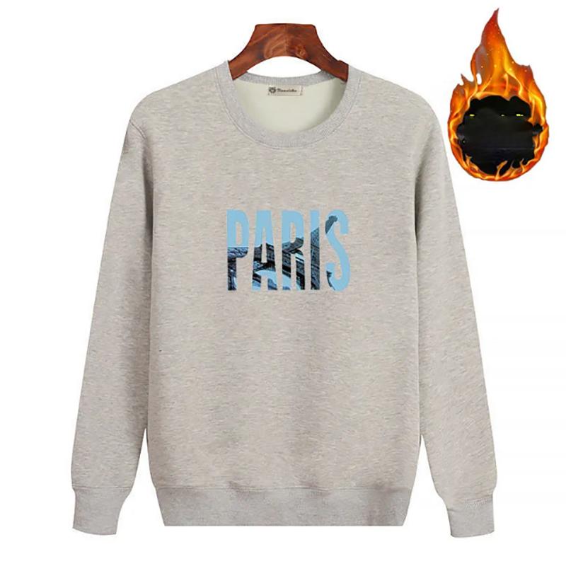 Autumn and Winter Men's Plus Velvet Sweatshirts Thick Long-sleeved Loose Round Neck Pullover Plus Fertilizer To Increase The Base Sweater