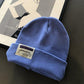 Unisex Knitted Beanie Hat Winter Solid Color Warm Hat Ladies Crochet Ski Leisure Skull Hat