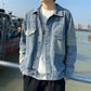 Coat Male 2021 Autumn Trend Splicing Jacket Street Denim Jacket