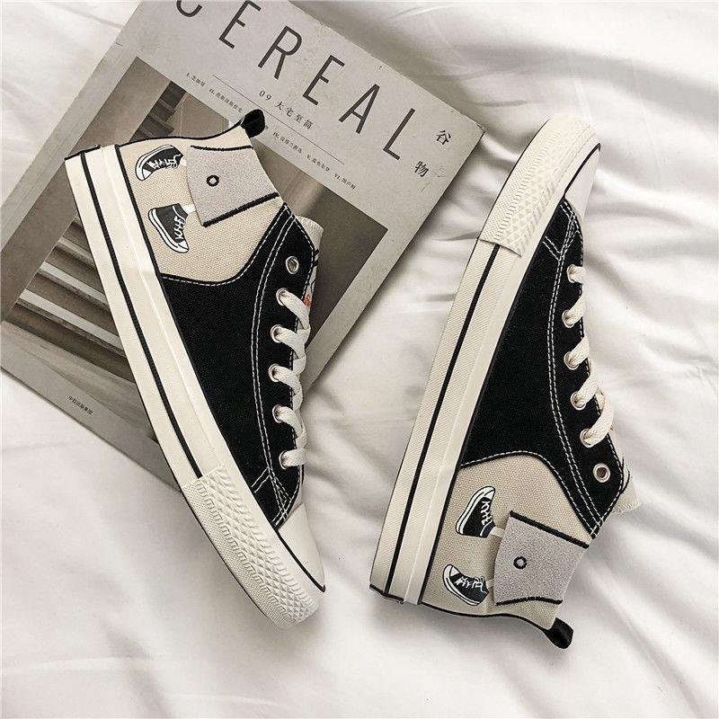 Men's High Top Sneakers Casual Skateboarding Shoes Sports Shoes Breathable Hip Hop Walking Shoes Street Shoes Chaussure Homme