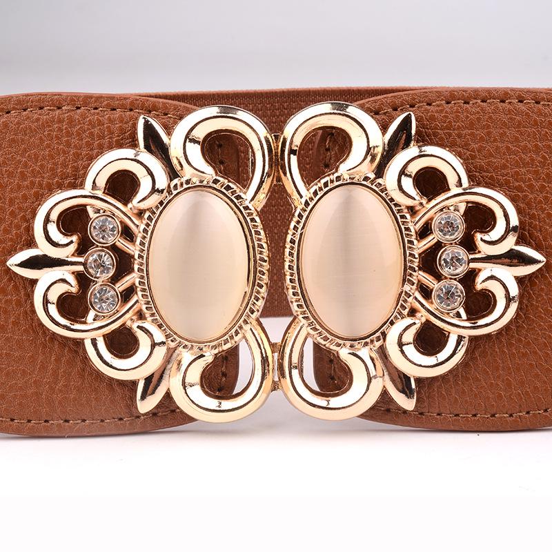 Women's Court Vintage Belt Gemstone Embroidered Diamond Women's Elastic Band Girdle