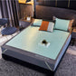 Three-piece Summer Skin-friendly Ice Silk Bed Sheet Mat Washable Non-slip Bedding Protection Cover