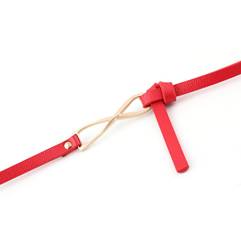 Double-sided Knotted Belt Ladies Fashion Small Belt Thin Belt Multi-color Belt