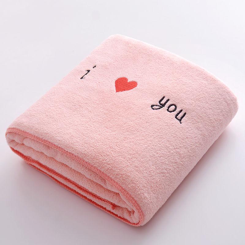 Bath Towel + Towel Coral Fleece Soft Skin-friendly Large Bath Towel Bath Towel Cute Bath Towel Pure Cotton Absorbent and Easy To Carry