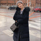 Women's Gold Velvet Winter Jacket Down Padded Jacket Mid-length Korean Loose Thick Padded Jacket