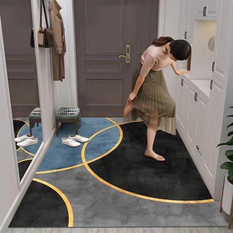 Simple Non-slip Carpet for Living Room and Bedroom Modern Floor Mat Entrance Door Mat